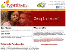 Tablet Screenshot of paradigminc.org
